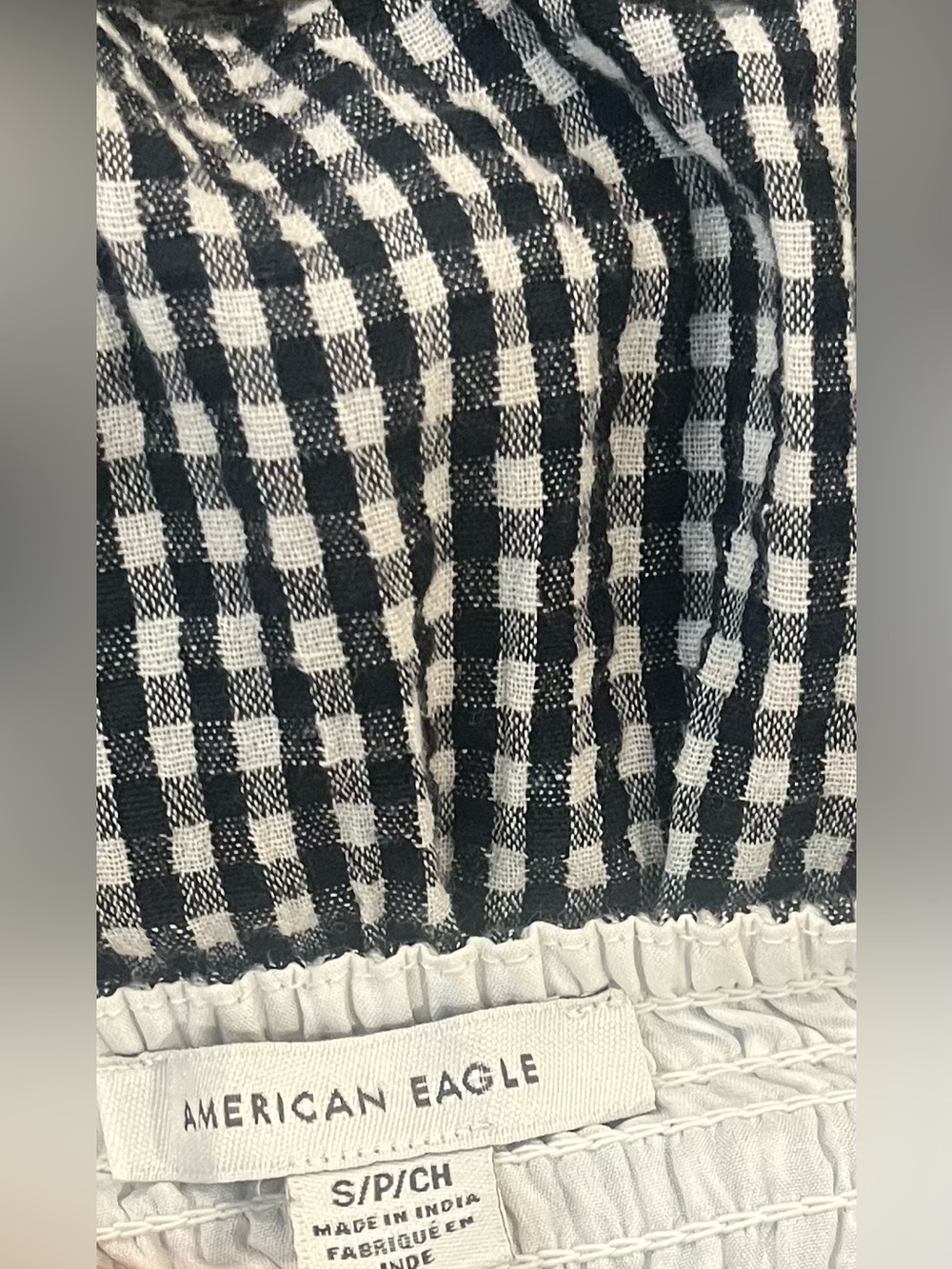 American Eagle Outfitters Black and White Gingham Tiered Maxi Skirt - Picture 5 of 5
